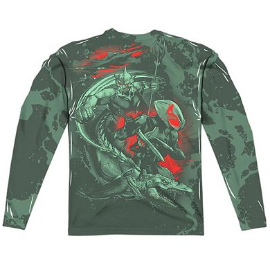 Aquaman Movie Good And Evil Long Sleeve Adult Poly Crew T-shirt