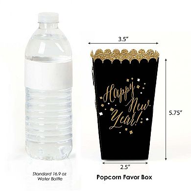 Big Dot Of Happiness New Year's Eve Gold New Years Eve Party Favor Popcorn Treat Boxes 12 Ct