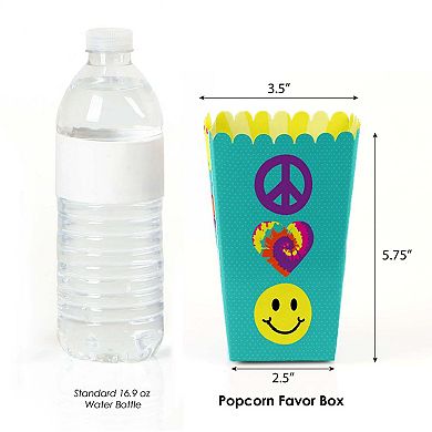 Big Dot Of Happiness 60's Hippie - 1960s Groovy Party Favor Popcorn Treat Boxes - Set Of 12