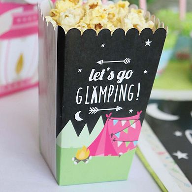 Big Dot Of Happiness Let's Go Glamping Camp Glamp Or Birthday Favor Popcorn Treat Boxes 12 Ct