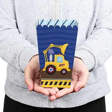 Big Dot Of Happiness Construction Truck Baby Shower Birthday Favor Popcorn Treat Boxes 12 Ct