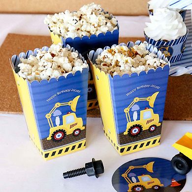 Big Dot Of Happiness Construction Truck Baby Shower Birthday Favor Popcorn Treat Boxes 12 Ct