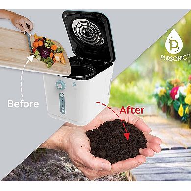 Pursonic Food Waste Composter, 3L Capacity, Environment Friendly , Fertilizer from Food Scraps in Mere Hours, Turn Waste to Compost