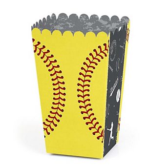 Big Dot Of Happiness Grand Slam - Fastpitch Softball - Party Favor Popcorn Treat Boxes 12 ct