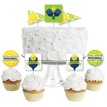 Big Dot Of Happiness Let’s Rally Pickleball Birthday Or Retirement Clear Treat Picks 24 ct