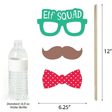 Big Dot Of Happiness Elf Squad - Kids Elf Christmas & Birthday Party Photo Booth Props 20 Ct