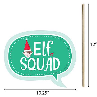 Big Dot Of Happiness Elf Squad - Kids Elf Christmas & Birthday Party Photo Booth Props 20 Ct