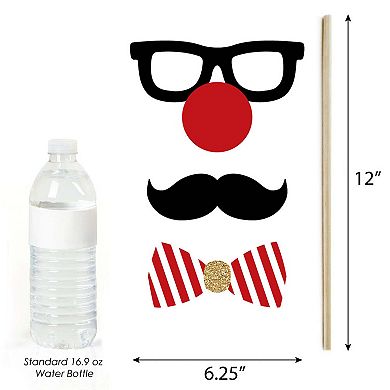 Big Dot Of Happiness Christmas Party - Photo Booth Props Kit - 20 Count
