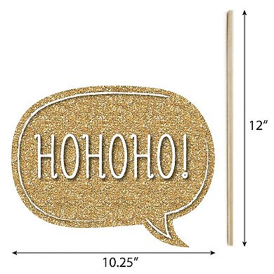 Big Dot Of Happiness Christmas Party - Photo Booth Props Kit - 20 Count