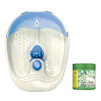 Pursonic Foot Spa Massager with Tea Tree Oil Foot Salt Scrub (Warming Function)