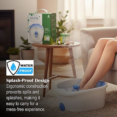 Pursonic Foot Spa Massager with Tea Tree Oil Foot Salt Scrub (Warming Function)