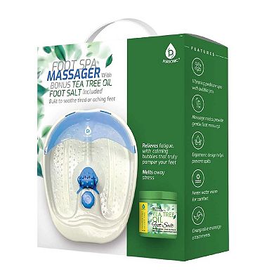 Pursonic Foot Spa Massager with Tea Tree Oil Foot Salt Scrub (Warming Function)