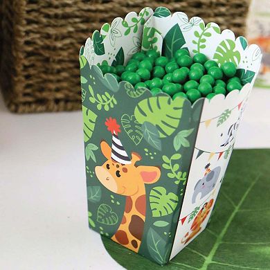 Big Dot Of Happiness Jungle Party Animals Birthday Or Baby Shower Favor Popcorn Boxes 12 Ct