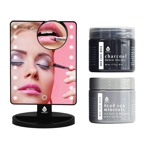 Pursonic Led Vanity Mirror With 15Minute Facial Therapy Face Mask with