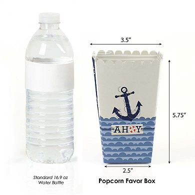 Big Dot Of Happiness Ahoy Nautical Baby Shower Birthday Party Favor Popcorn Treat Boxes 12 Ct