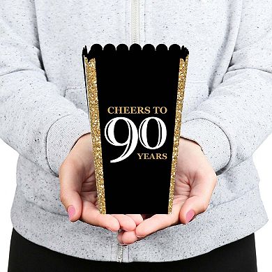 Big Dot Of Happiness Adult 90th Birthday Gold Birthday Party Favor Popcorn Treat Boxes 12 Ct