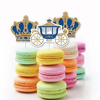 Big Dot Of Happiness Royal Prince Charming Cupcake Toppers Party Clear Treat Picks 24 Ct