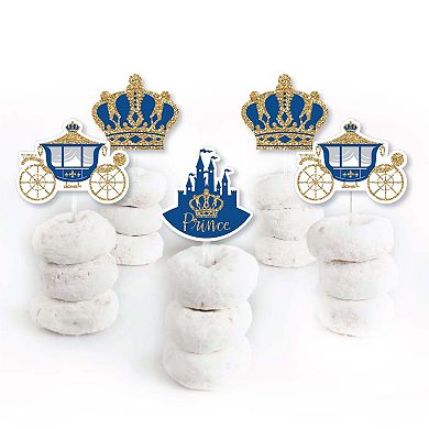 Big Dot Of Happiness Royal Prince Charming Cupcake Toppers Party Clear Treat Picks 24 Ct