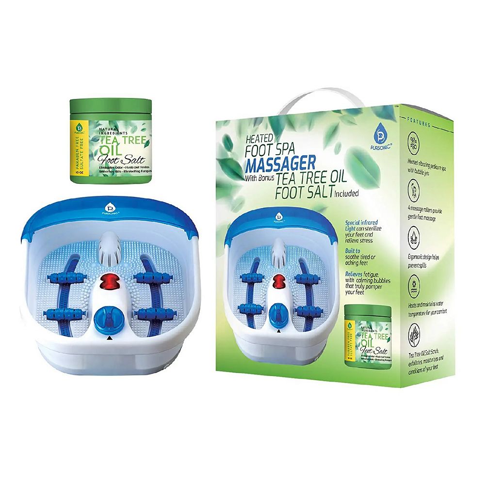 Foot Spa Massager with Tea Tree Oil Foot Salt Scrub (Heating Function)