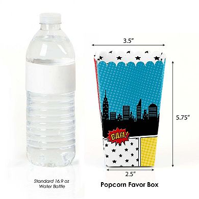 Big Dot Of Happiness Bam Superhero Baby Shower Birthday Party Favor Popcorn Treat Boxes 12 Ct