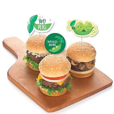 Big Dot Of Happiness Double The Fun Twins Two Peas In A Pod Cupcake Toppers Treat Picks 24 Ct