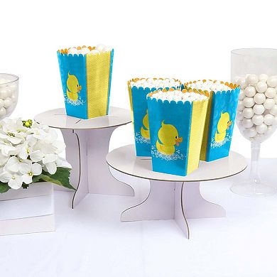 Big Dot Of Happiness Ducky Duck - Baby Shower Or Birthday Favor Popcorn Treat Boxes - 12 Ct