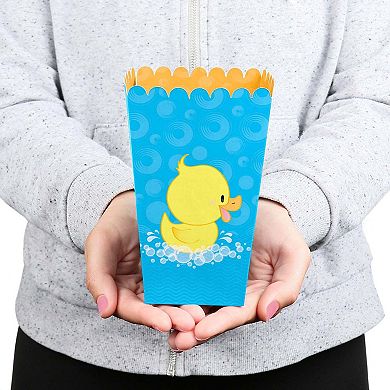 Big Dot Of Happiness Ducky Duck - Baby Shower Or Birthday Favor Popcorn Treat Boxes - 12 Ct