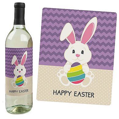 Big Dot Of Happiness Hippity Hoppity Easter Bunny Party Decor Wine Bottle Label Stickers 4 Ct