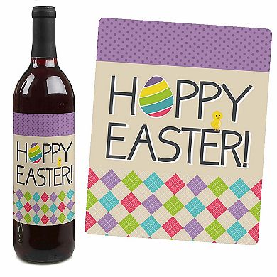 Big Dot Of Happiness Hippity Hoppity Easter Bunny Party Decor Wine Bottle Label Stickers 4 Ct