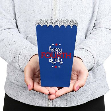 Big Dot Of Happiness 4th Of July - Independence Day Party Favor Popcorn Treat Boxes - 12 Ct