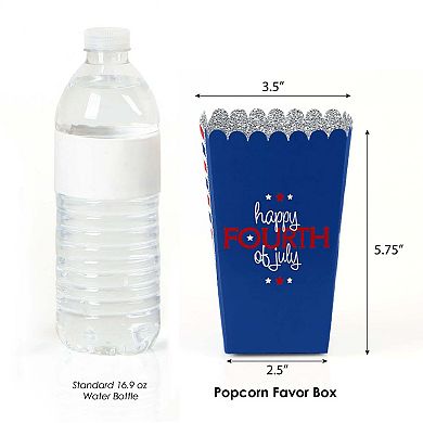 Big Dot Of Happiness 4th Of July - Independence Day Party Favor Popcorn Treat Boxes - 12 Ct