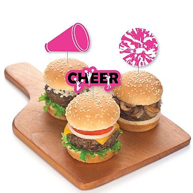 Big Dot Of Happiness We Got Spirit Cheerleading Cupcake Toppers Clear Treat Picks 24 Ct
