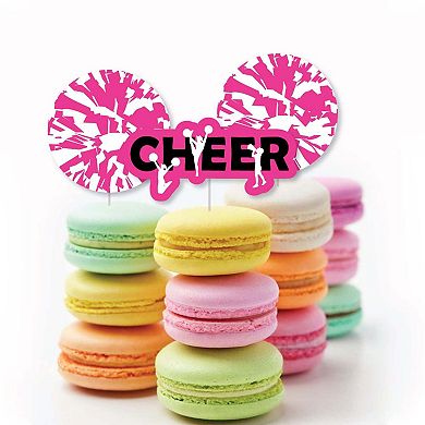 Big Dot Of Happiness We Got Spirit Cheerleading Cupcake Toppers Clear Treat Picks 24 Ct