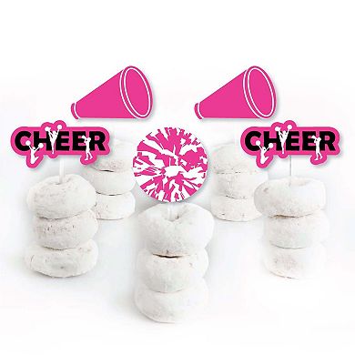 Big Dot Of Happiness We Got Spirit Cheerleading Cupcake Toppers Clear Treat Picks 24 Ct