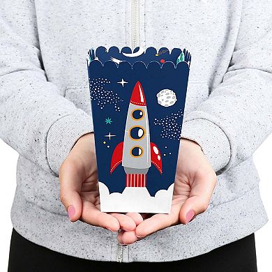 Big Dot Of Happiness Blast Off To Outer Space - Party Favor Popcorn Treat Boxes - 12 Ct