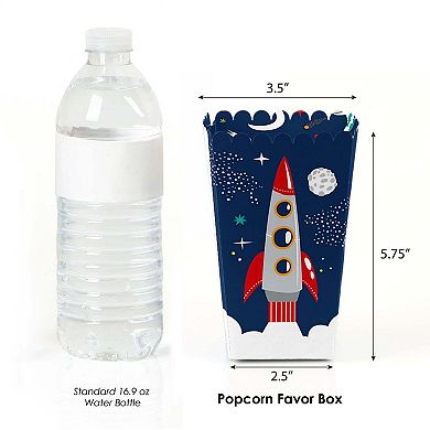 Big Dot Of Happiness Blast Off To Outer Space - Party Favor Popcorn Treat Boxes - 12 Ct
