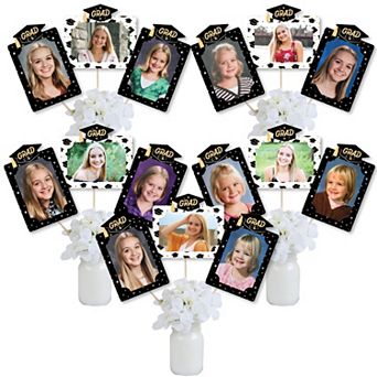 Big Dot Of Happiness Goodbye High School, Hello College Grad Sticks Photo Table Toppers 15 pc