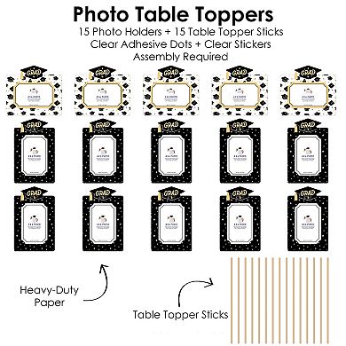 Big Dot Of Happiness Goodbye High School, Hello College Grad Sticks Photo Table Toppers 15 Pc