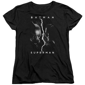 Batman V Superman Face To Face Short Sleeve Womens T-shirt