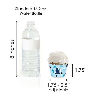 Big Dot Of Happiness Yeti To Party - Cupcake Decor - Cupcake Wrappers & Treat Picks Kit 24 Ct