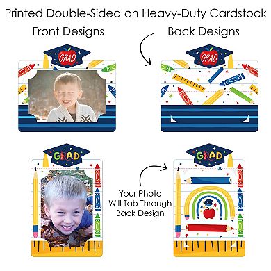 Big Dot Of Happiness Elementary Grad Picture Centerpiece Sticks Photo Table Toppers 15 Pc
