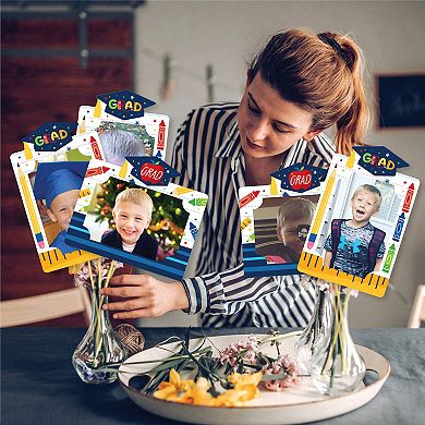 Big Dot Of Happiness Elementary Grad Picture Centerpiece Sticks Photo Table Toppers 15 Pc