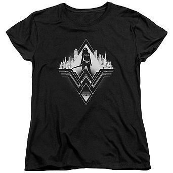 Batman V Superman City Warrior Short Sleeve Womens T-shirt