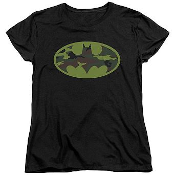 Batman Camo Logo Short Sleeve Womens T-shirt