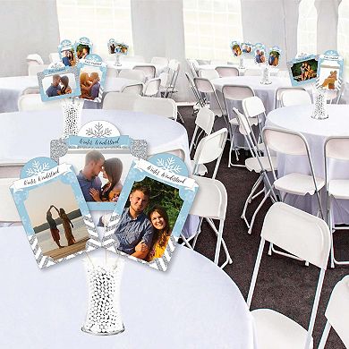 Big Dot Of Happiness Winter Wonderland Picture Centerpiece Sticks Photo Table Toppers 15 Pc