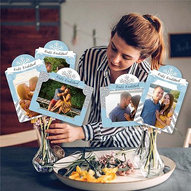 Big Dot Of Happiness Winter Wonderland Picture Centerpiece Sticks Photo Table Toppers 15 Pc