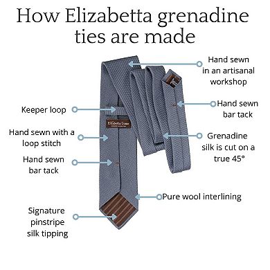 Mocha - Extra Long Silk Grenadine Tie For Men