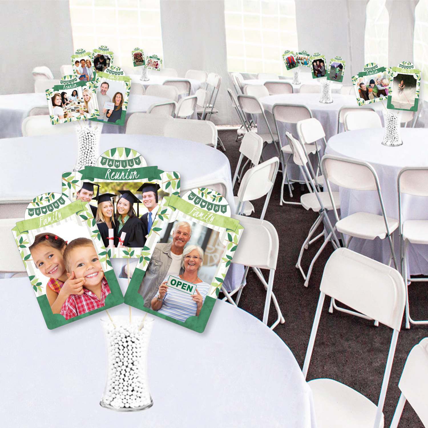 Family Tree Reunion Wine Bottle Labels - Set Of 4 Decorative Stickers For Party Decor