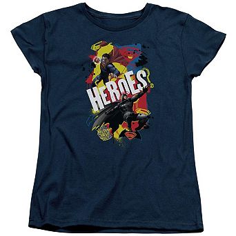 Batman V Superman Double Hero Short Sleeve Womens T-shirt