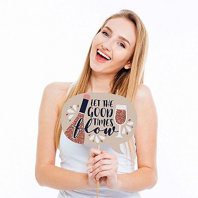 Big Dot Of Happiness But First, Wine - Wine Tasting Party Photo Booth Props Kit - 20 Count